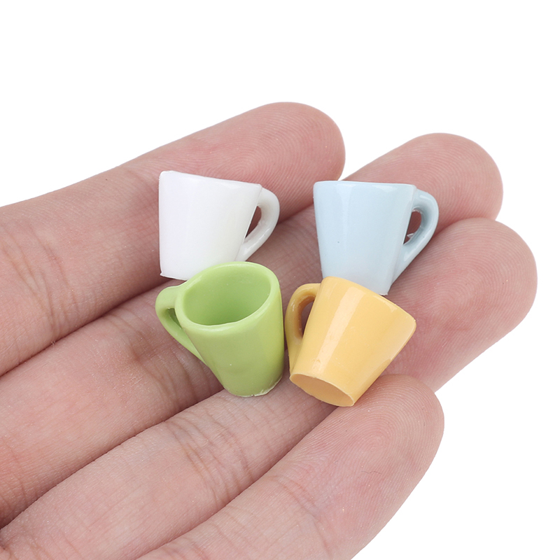 Japanese For Lifestyle - 4ชิ้น/เซ็ต1:12 Dollhouse Miniature อุปกรณ์เสริม Mini แก้วเรซินจำลองญี่ปุ่นสไตล์ถ้วยน้ำของเล่นบ้านตุ๊กตาตกแต่ง