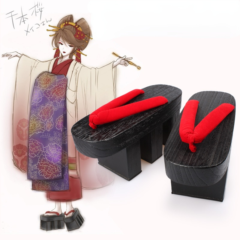 Geta Wooden Sandal - สตรีไม้ญี่ปุ่น GETA Clog Bidet ONMYOUJI SSR