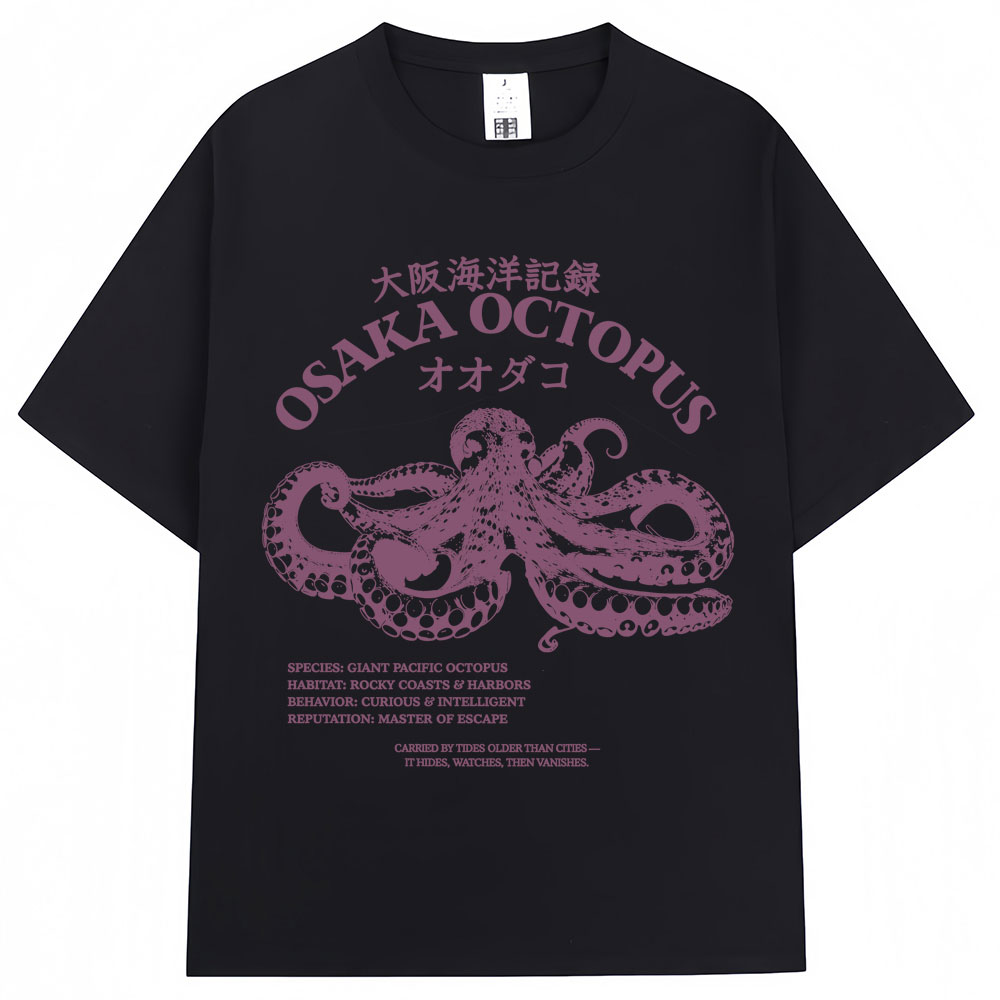 เสื้อยืดลายปลาหมึกโอเกะซ่าสไตล - Japanese Women Lifestyle บทวิจารณ์และราคา